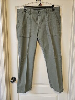 Weatherproof (brand) Olive Green Casual Straight-Leg Pants